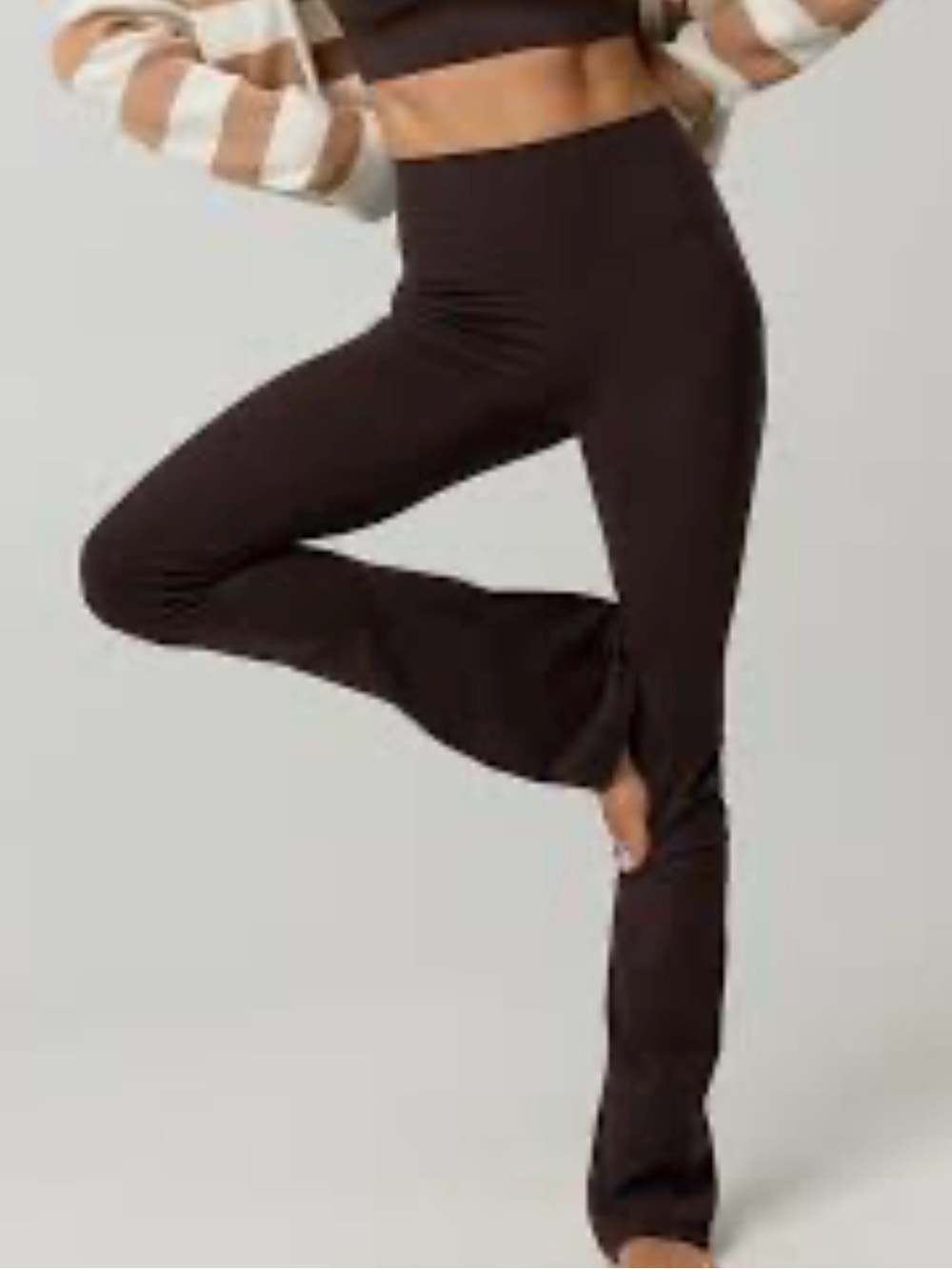 Offline by Aerie The Hugger High-Waist Brown Flare Yoga Pants Size XS
